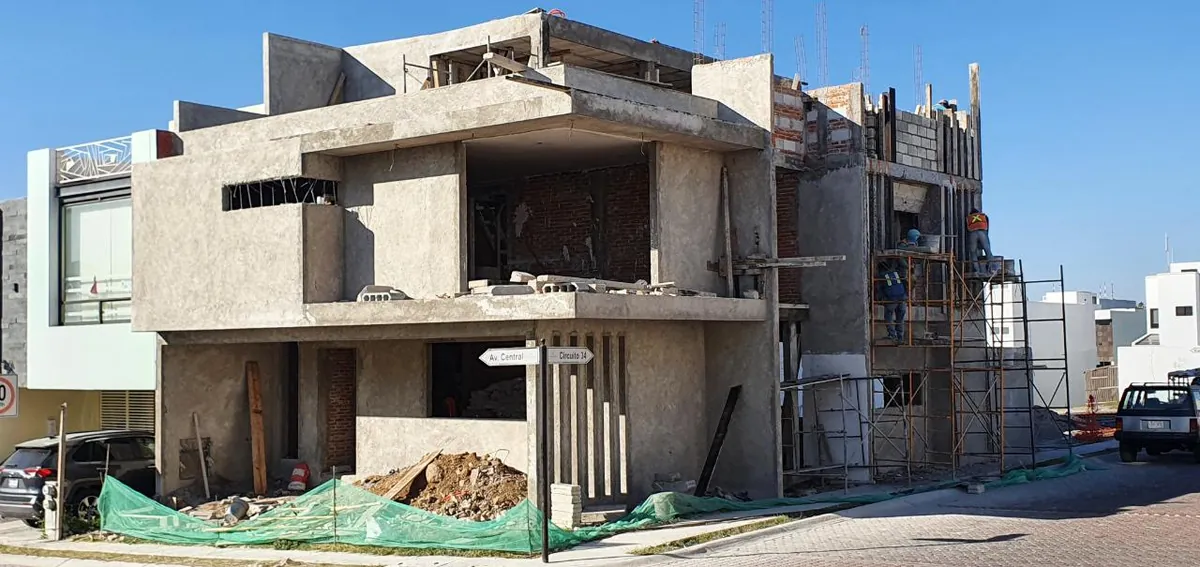 Obra habitacional en ejecución